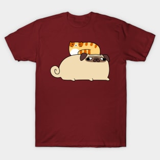 Pug and Little Tabby T-Shirt